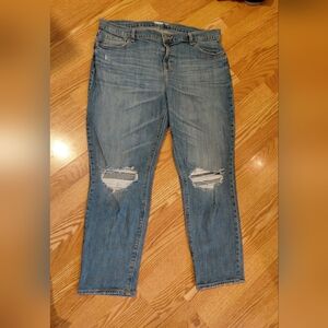 Old Navy Light Blue Distressed Boyfriend Jeans